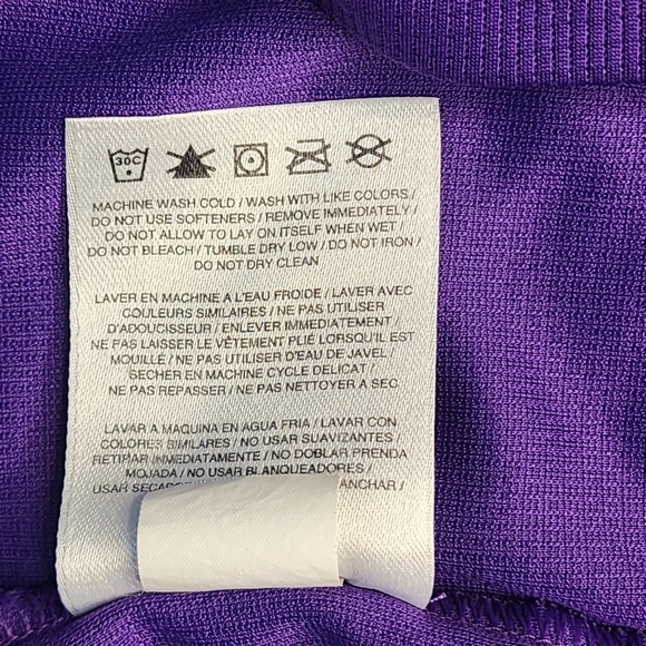 Nike Dri-Fit Purple/White Polo With Embroidered Logo Mens Size Medium - Picture 8 of 9